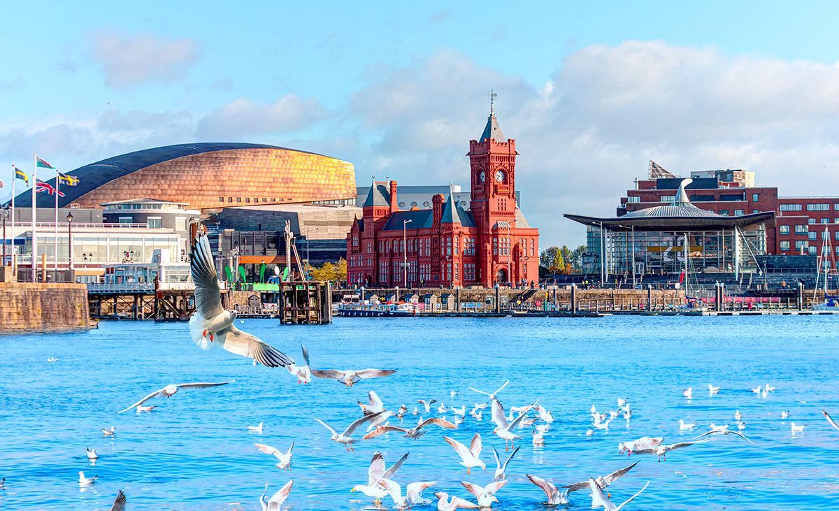 The Senedd and Pierhead on Cardiff Bay