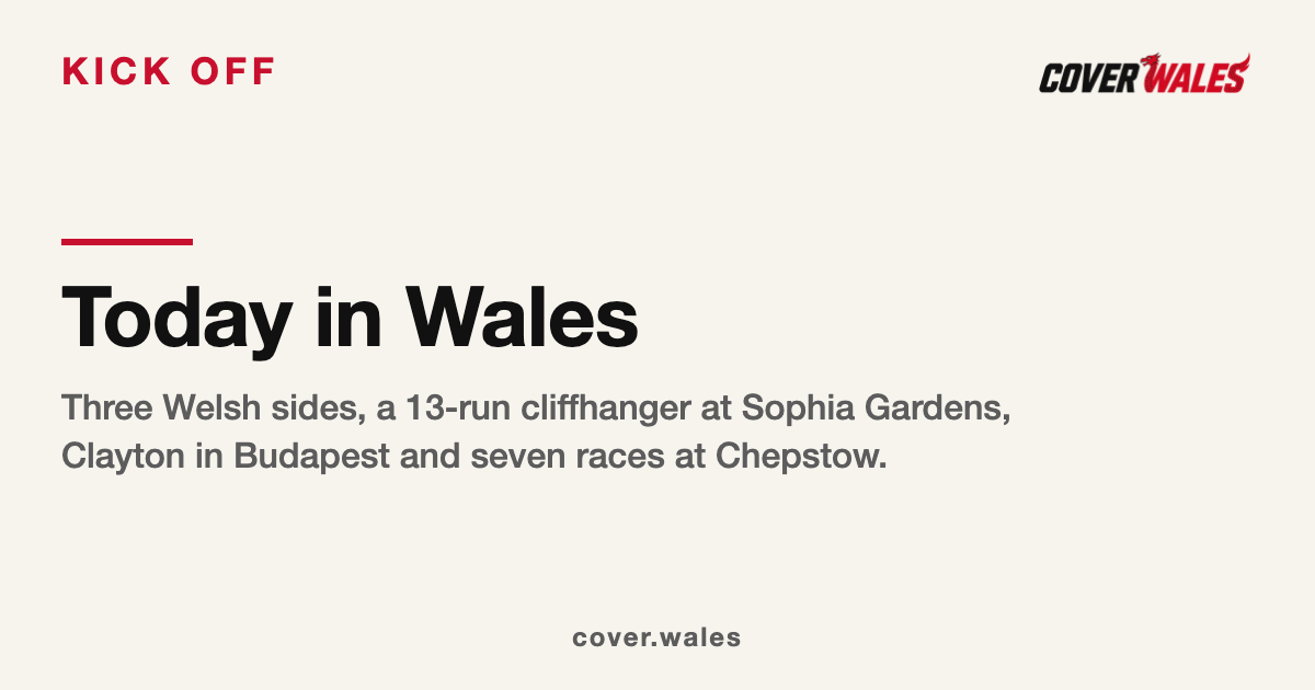 Today in Wales: the sport board